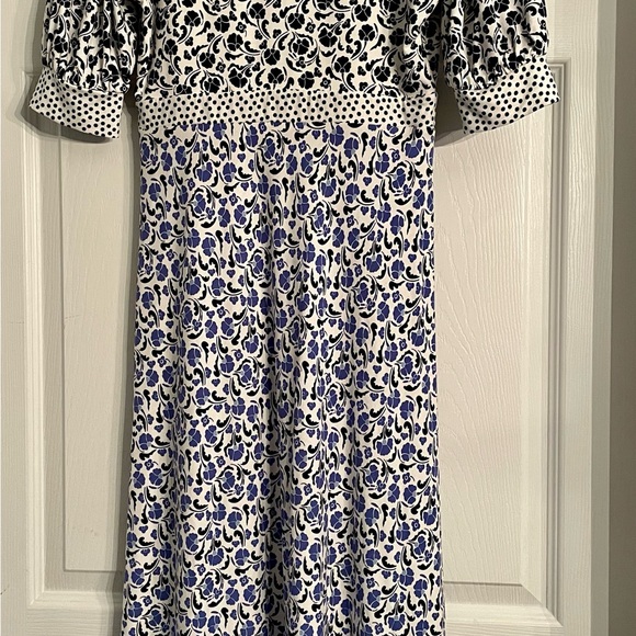 Boden Eva Jersey Midi Dress in Bluebell Delicate Bud - Picture 8 of 16